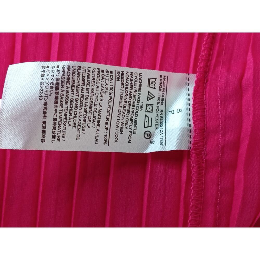 New Banana Republic Women’s Hot Pink Pleated Blouse Top Long Sleeve Size S $150 - Picture 12 of 12